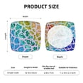 thumbnail image 6 of Lsque Rainbow Glitter Printed Square Couch Cushion Covers, Floral Sofa Cushion Covers Replacement, Stretch Couch Covers for Couch-16.9in, 6 of 9