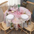 thumbnail image 3 of Pioneer Flower Floral Print Pattern Round Tablecloth 60"x60",Wrinkle Wipeable Table Cloth for Kitchen Dining Room Picnic Patio Party, 3 of 6