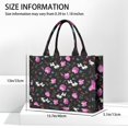 thumbnail image 3 of Large Capacity Tote Bag,Pioneer Flower Floral Print Pattern Handbag Fashion Luxury Tote Bag,15.7"x13"x 5.1" Inches,Laptop Compatible, 3 of 6