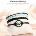thumbnail image 4 of 3 Pcs/set Braided Thread Bracelet Women bracelet braided string bangle Adjustable Waterproof Waxed Line String Wristband Bangle, Black, 4 of 8