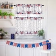 thumbnail image 6 of Independence Day Kitchen Curtains Valances 3 Piece Set, American Flag Butterflies White Rod Pocket Tier Curtain and Valance Drapes for Small Window 36 Inch Length for Bedroom Cafe, 6 of 9