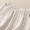 thumbnail image 4 of XIAONU Men's Solid Shorts Elastic Waist Daily Wear Casual Shorts, 4 of 5