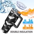 thumbnail image 5 of Halloween Bat Silhouettes Tumbler with Handle and Lid,40oz Double Wall Vacuum Insulated Tumbler,Cups Gift for Women and Men, 5 of 7