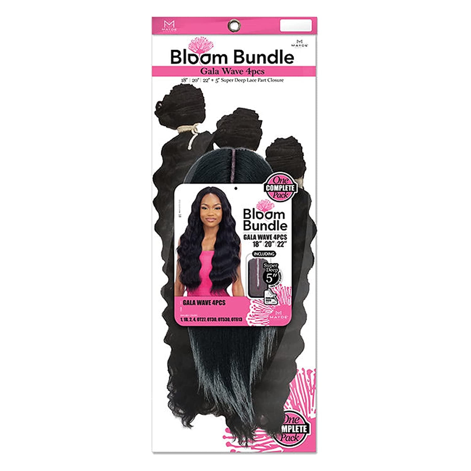 Bloom Bundle Weave GALA WAVE 4PCS by Mayde Beauty (18"20"22"+CL) (COLOR