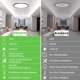 thumbnail image 4 of Lámpara de techo LED de 24 W, regulable, lámpara de techo con mando a distancia, lámpara de techo redonda, lámpara de techo, baño, dormitorio, salón, cocina, pasillo, azul, 4 of 5