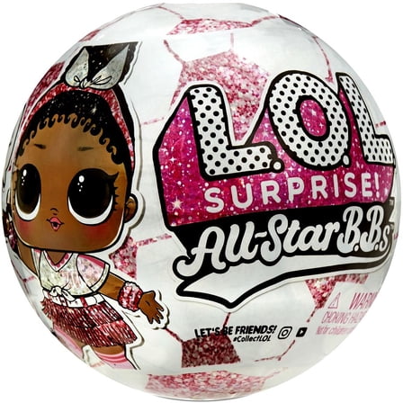 LOL Surprise All Stars BBs Series 3 Soccer Pink Lightning Mystery Pack (PINK Team, 1 RANDOM Figure!)