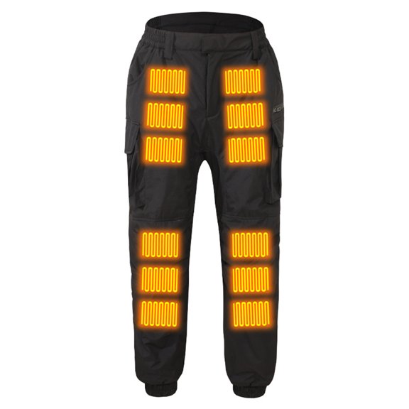 Heated Pants for Men Women USB Rechargeable Trousers with 18 Heated Zones Winter Warm Waterproof Sweatpants