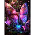 thumbnail image 3 of AZQSD 5d Pintura de diamante Mariposa Animal AB Taladro Punto de cruz Mosaico Manualidades Arte Bordado de diamantes Rosa Flor Decoración de pared, 3 of 5