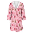 thumbnail image 4 of Peignoirs pour Femmes Peignoir Long Chaud Tendance à Manches Longues d'Hiver Pyjama Robe de Nuit, 4 of 5