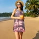 thumbnail image 3 of Fotbe Pink Lotus Buddha Vestido de Verano sin Mangas para Mujer – Vestido Midi Línea A, Estilo Camiseta Floral, Vestido Playero Casual y Fluido, 3 of 7