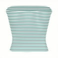 thumbnail image 6 of FRSASU Womens Strapless Tube Tops Basic Backless Sleeveless Stripe Color Blocking Printing Going Out Fashion Cute Summer Clothes Mint Green S(S), 6 of 9