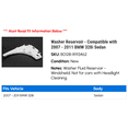 thumbnail image 2 of Washer Reservoir - Compatible with 2007 - 2011 BMW 328i Sedan 2008 2009 2010, 2 of 2