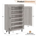 thumbnail image 3 of Hawsaiy Entrance Shoe Cabinet with Doors, 6-Tier Farmhouse Shoe Storage Organizer with Adjustable Shelves, Holds 18-24 Pairs, Entryway Shoe Rack Cabinet with Metal Legs, 3 of 9