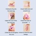 thumbnail image 3 of Acahhotxx Hands Warmer, Thicked Hot Water Bag Cartoon Plush Winter Hot Water Bottles for Girls Pocket Hand Feet Warm Water Filling - Green - 1000ml, 3 of 3