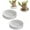 2pcs 4*1.2inch, variant on Banzch Brazilian Wood Pallet White Ceramic Saucer, Ceramic Plant Saucer for Pots, Office Desk Decorations Plant Pot Base Office Decor Brazilian Wood Ceramic Tray,2024 Ideal for Indoor Decoration