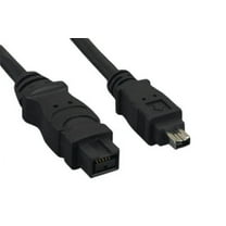 Kentek 6 feet FT 9 pin to 4 pin IEEE-1394b 1394a IEEE1394 Firewire iLINK DV cable cord 800/400 Mbps bilingual PC DV black