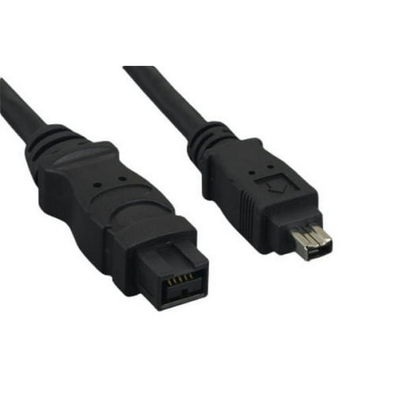 Kentek 6 feet FT 9 pin to 4 pin IEEE-1394b 1394a IEEE1394 Firewire iLINK DV cable cord 800/400 Mbps bilingual PC DV black