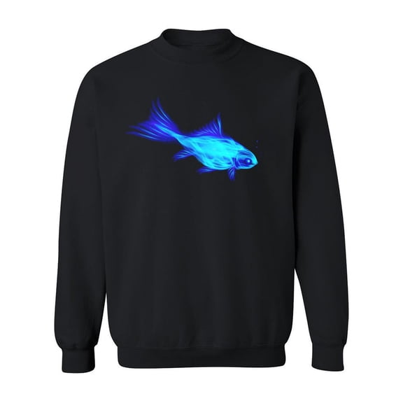 Fish On Blue Fire Sweatshirt Men -Image by Shutterstock, Male 3X-Large