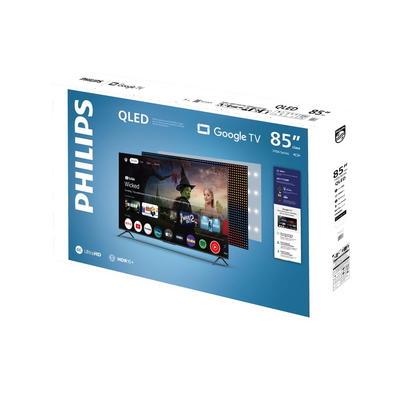 Philips 85" Class QLED 4K UHD (2160p) Google Smart TV (85PQL7456/F7) gallery view