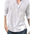 thumbnail image 6 of Gvmfive Mens Casual Long Sleeve Stand Collar Button Up Shirts, 6 of 6
