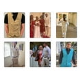 thumbnail image 2 of ETHAN Linen Suits for Wedding Men 2 Piece Suits Groomsmen Tuxedos Summer Beach Prom Vest and Pants Set White XL, 2 of 6