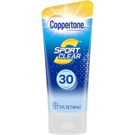 Coppertone Sport Clear SPF 30 Dye Free & PABA Free Lotion (5 fl. (Best Suntan Lotion For Black Skin)