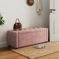 thumbnail image 2 of Linsy Home 50" Ottoman with Storage for Living Room, Velvet Storage Ottoman Bench with Gas Lift, Pink, 2 of 7