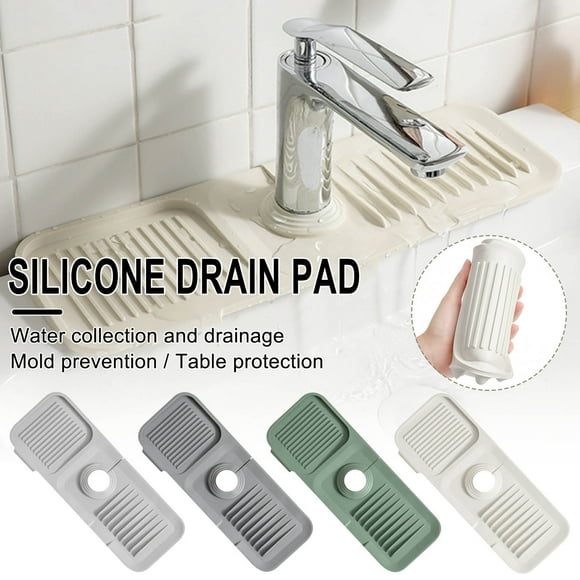 Bwiyojiz Maison, Jardin et Outils Salle à Manger Recevoir Coussinet de Robinet de Cuisine Fond de Salle de Bain Épaissi, Cadeaux pour Elle, Gris