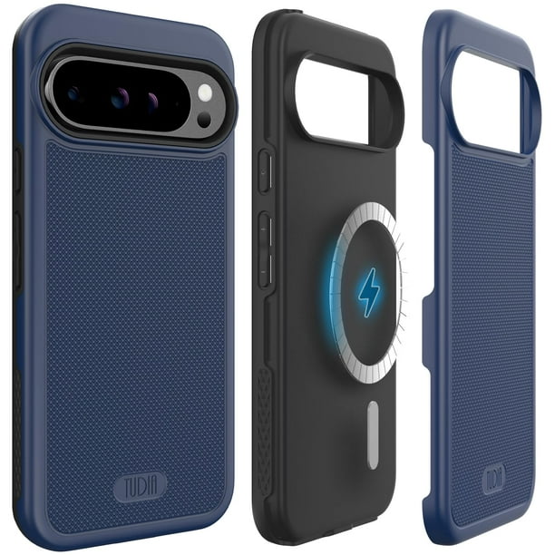 Funda para teléfono TUDIA MergeGrip compatible con Magsafe para Google Pixel 9 Pro XL 2024 azul índigo