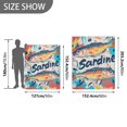 thumbnail image 6 of Yayeee Throw Blanket for Couch Soft Warm 50" x 60" Sofa Chair Bed Decoration, Yellow Sardines Pattern, 6 of 7