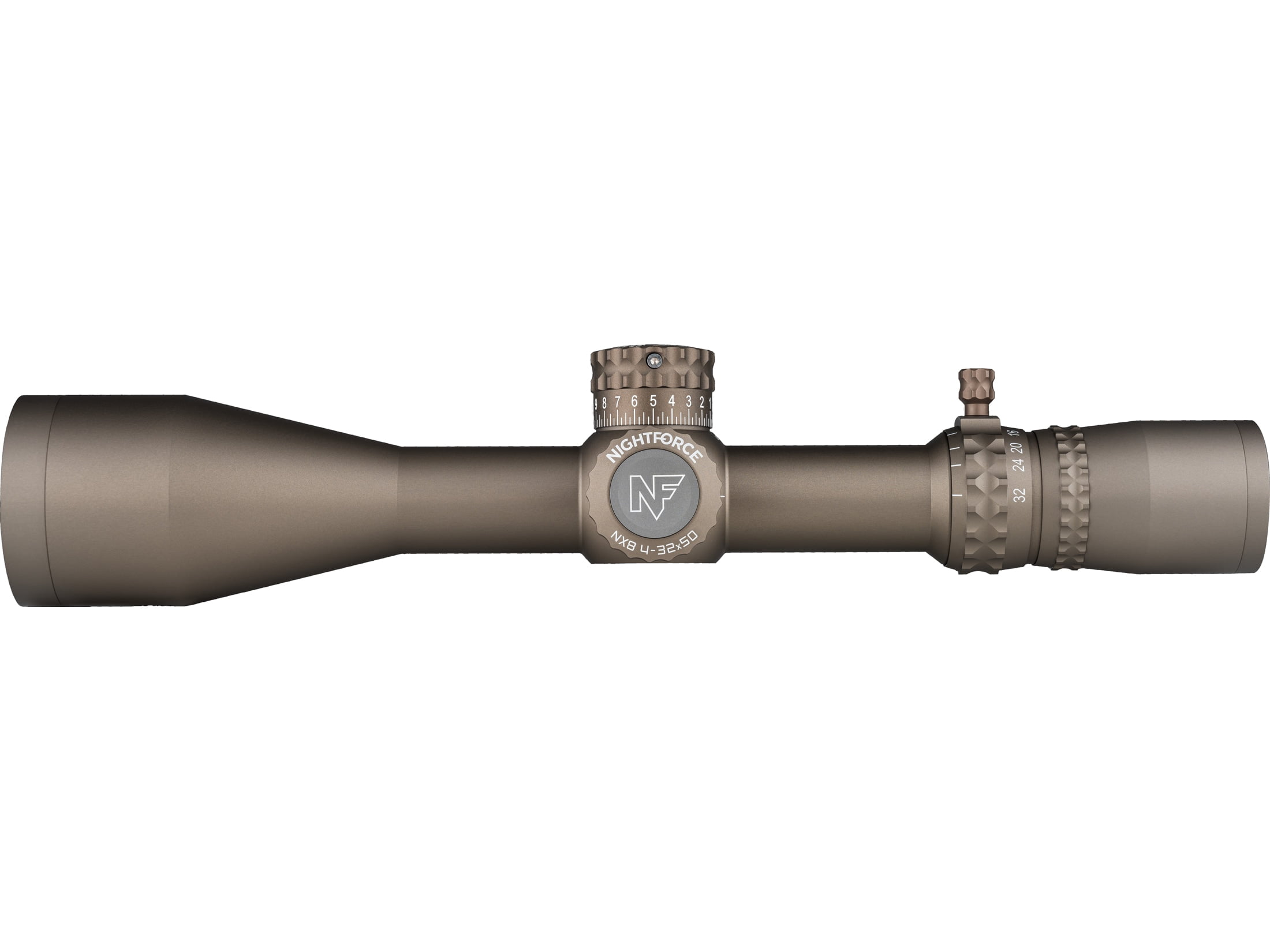 Nightforce NX8 F2 Rifle Scope 4-32x 50mm Illuminated MOAR-CF2D Reticle Dark Earth
