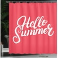thumbnail image 4 of Ambesonne Saying Shower Curtain, Summer Hand Written Words, 69"Wx70"L, Dark Coral and White, 4 of 5