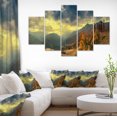 thumbnail image 1 of Caucasus Mountains Yellow Panorama - Landscape Artwork Canvas, 1 of 3