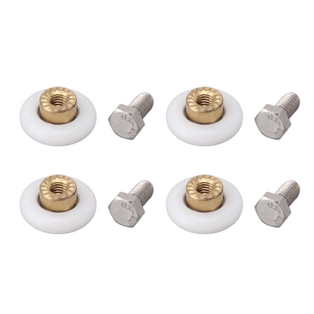 4 Set Shower Door Rollers Wheels Runner Pulleys Rollers Bathroom Pan Glass Sliding Door Rollers ...