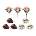 thumbnail image 5 of AFQH 3pcs rose home artificial flowers wedding bouquet photography decoration, 5 of 7