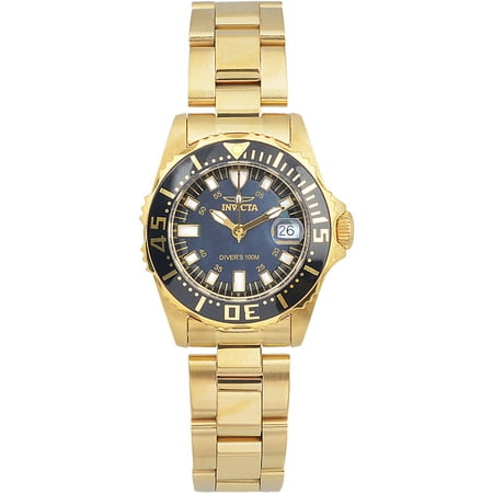 Invicta Women's Gold-Plated Stainless Steel Pro Diver 2962 Link Bracelet Dress Watch