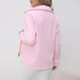 thumbnail image 3 of Bzhegqhd Women's Casual Solid Color Full Zip Fleece Jacket No Hood Lightweight Warm Long Sleeve Versatile Outdoor Midlayer, 3 of 5