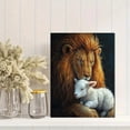 thumbnail image 2 of Qisvanset 12x16 Inch Lion and Lamb Harmony Canvas Wall Art, Spiritual Symbol Peace Home Office Wall Decor, 2 of 8