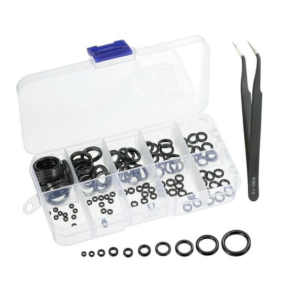 Uxcell 0.13-0.74in Ceramic Guides Ring Fishing Rod Eye Replacement Repair Kit, Black, 100 Pack