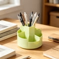 thumbnail image 5 of Rotating Pen Holder Desktop Organizer Storage Box With Note Tray Makeup Brush Holder For Office Desk Organization, 5 of 6