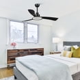 thumbnail image 4 of Ceiling Fan with Lights Remote Control,52"Black Ceiling Fan with 3 Color Temperature,3 Reversible Blade for Bedroom, Indoor/Outdoor Use, 4 of 16