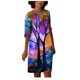 thumbnail image 1 of Vestido HUOGUO, de moda casual, con cuello en V, estampado holgado, para mujer, 1 of 2