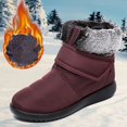 thumbnail image 4 of Puntoco Winter Warm Snow Boots Clearanc Women'S Snow Short Winter Cotton Plus Velvet Warm Red 7.5(38), 4 of 9
