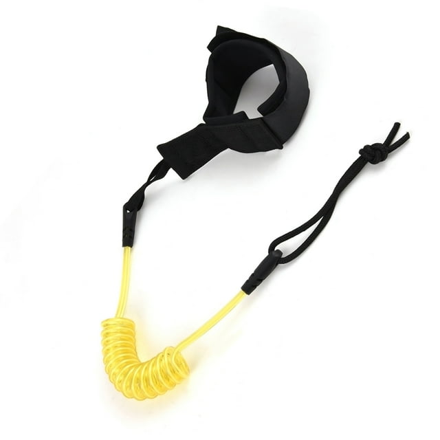 1.2m 4ft SUP Leash, Coiled Elastic Safety Surfboard Ankle Leash for Stand Up Paddleboard