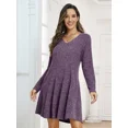 thumbnail image 6 of VEPKUL Plus Size Sweater Dresses for Curvy Women, Long Sleeve Plus Size Dresses Casual Fall Winter Dress V Neck Tunic Dress with Pocket, 6 of 9