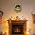 thumbnail image 5 of YWIYIUD 1PC Easter Rabbit Welcome Door Sign Happy Easter Wooden Hanging Decoration Spring Rabbit Colorful Eggs Wall Decor Rustic Farmhouse Front Door Hanger for Home Garden Easter Decorations 12inch, 5 of 8