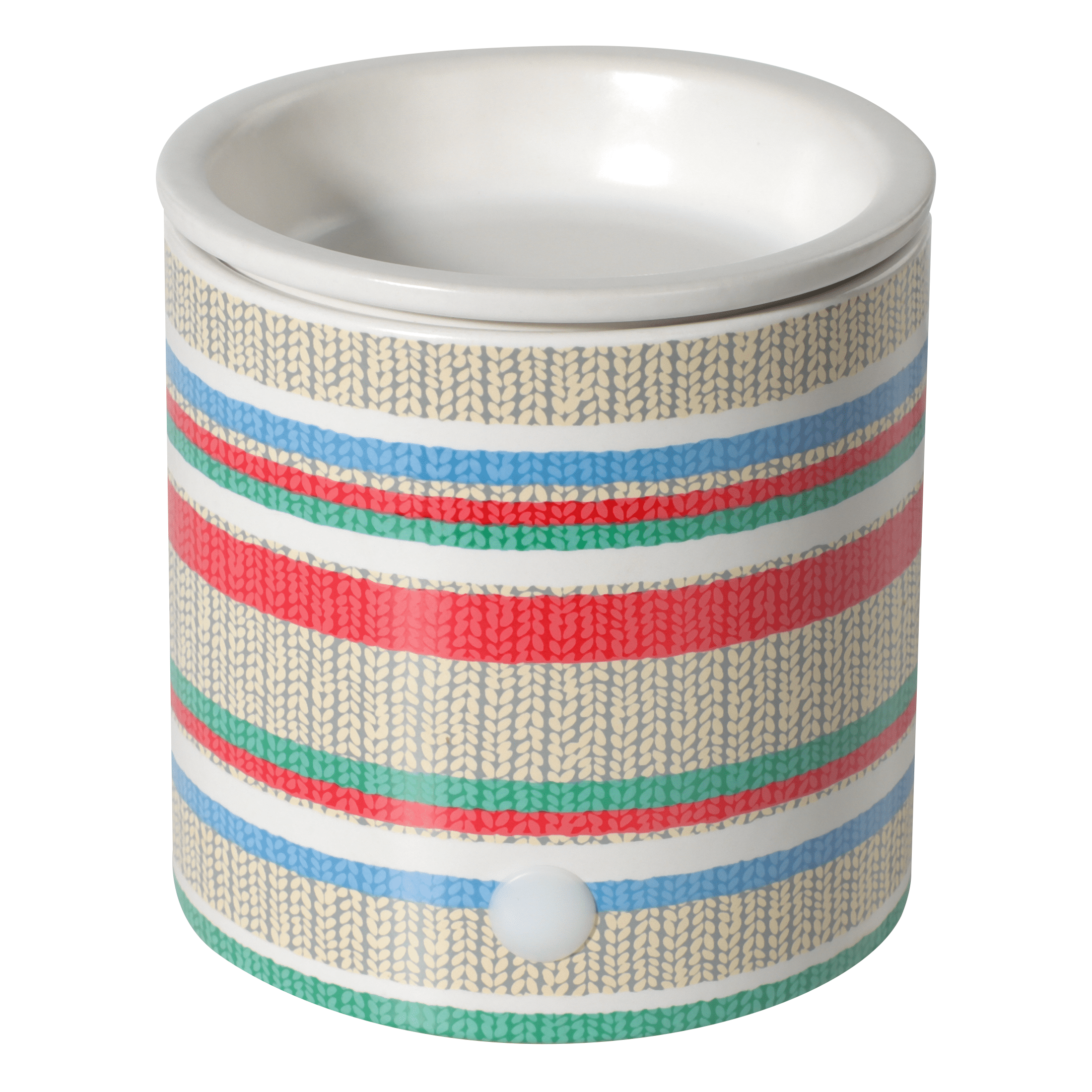 Mainstays Sweater Stripes Full Size Ceramic Fragrance Wax Melt Warmer