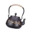 thumbnail image 4 of Tetera de hierro fundido, hervidor de agua de 1,2 l, utensilios de cocina multiusos, tetera china para Patrón de texto, 4 of 9