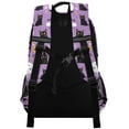 thumbnail image 3 of FORMRS Unisex Backpack Elementary School Travel Bookbag with Reflective Stripes, Purple Halloween Pattern, 3 of 7