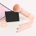 thumbnail image 3 of Juego de brochas de maquillaje pequeñas, color rosa, 4 en 1, portátil, cepillo de labios, brocha para resaltar, brocha para sombra de ojos, brocha para base, brocha para polvos retráctil,, 3 of 5